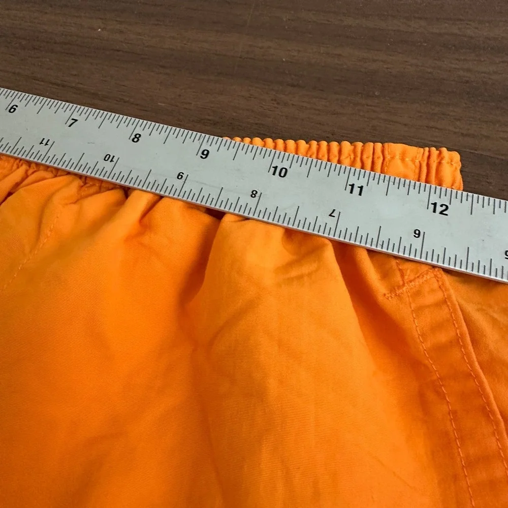 Patagonia Baggies Shorts Vibrant Orange Logo Mesh Lined Drawstring Mens Small